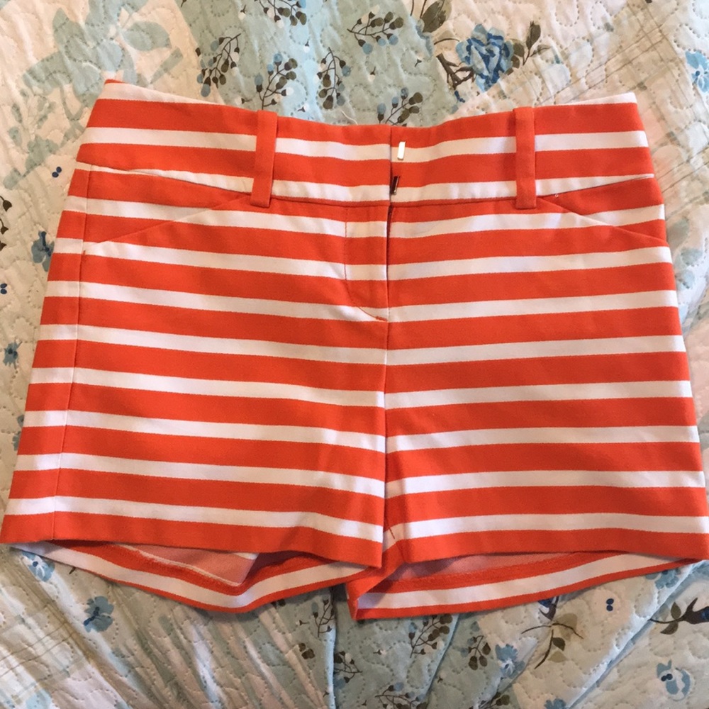 Ann Taylor Orange Striped Shorts - Picture 1 of 7